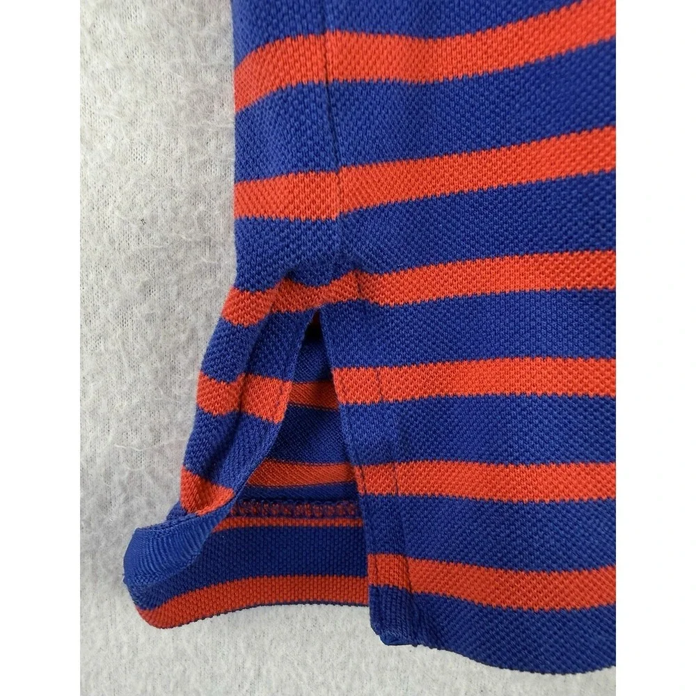 Ralph Lauren Polo Golf Shirt Blue Red Striped Pony Short Sleeve Men's‎ Size XL